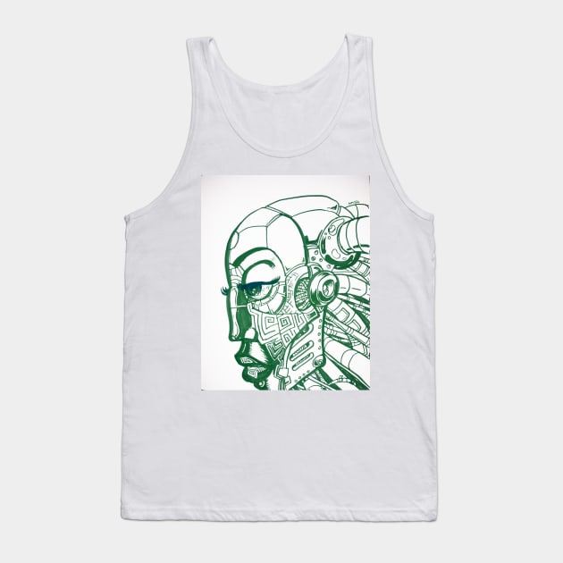 Robot Lady Tank Top by Samax